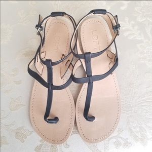 Loft t strap sandals black size 7 M